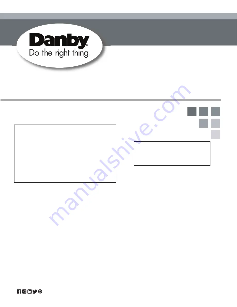 Danby DWM055WDB Owner'S Manual Download Page 1