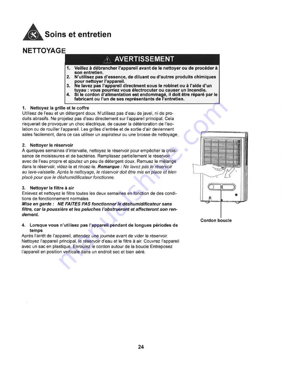 Danby Premiere DDR70B3PWP Owner'S Manual Download Page 30