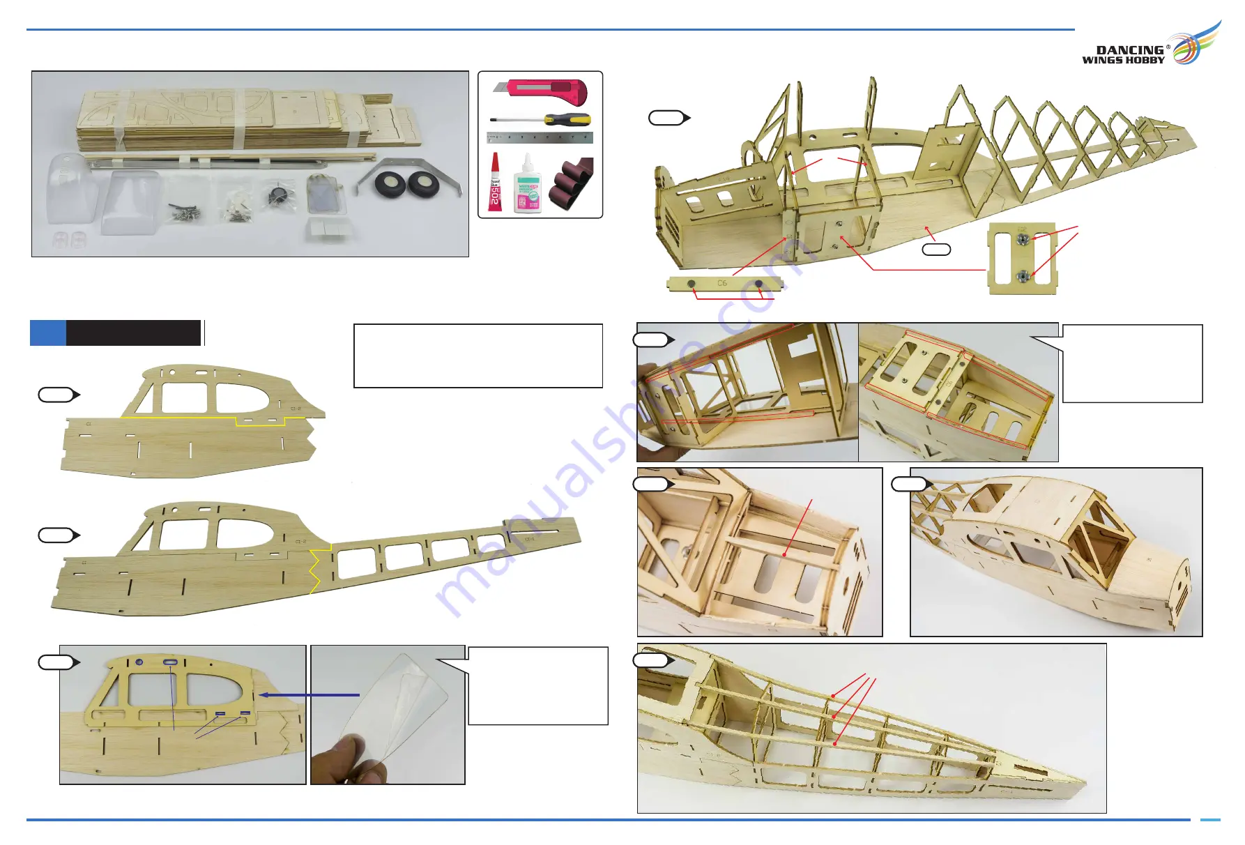 Dancing Wings Hobby 1.2M Piper J3 Cub Скачать руководство пользователя страница 2