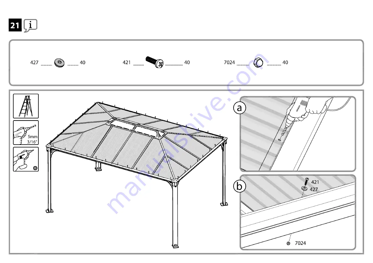 Dancover Gazebo Martinique Manual Download Page 35