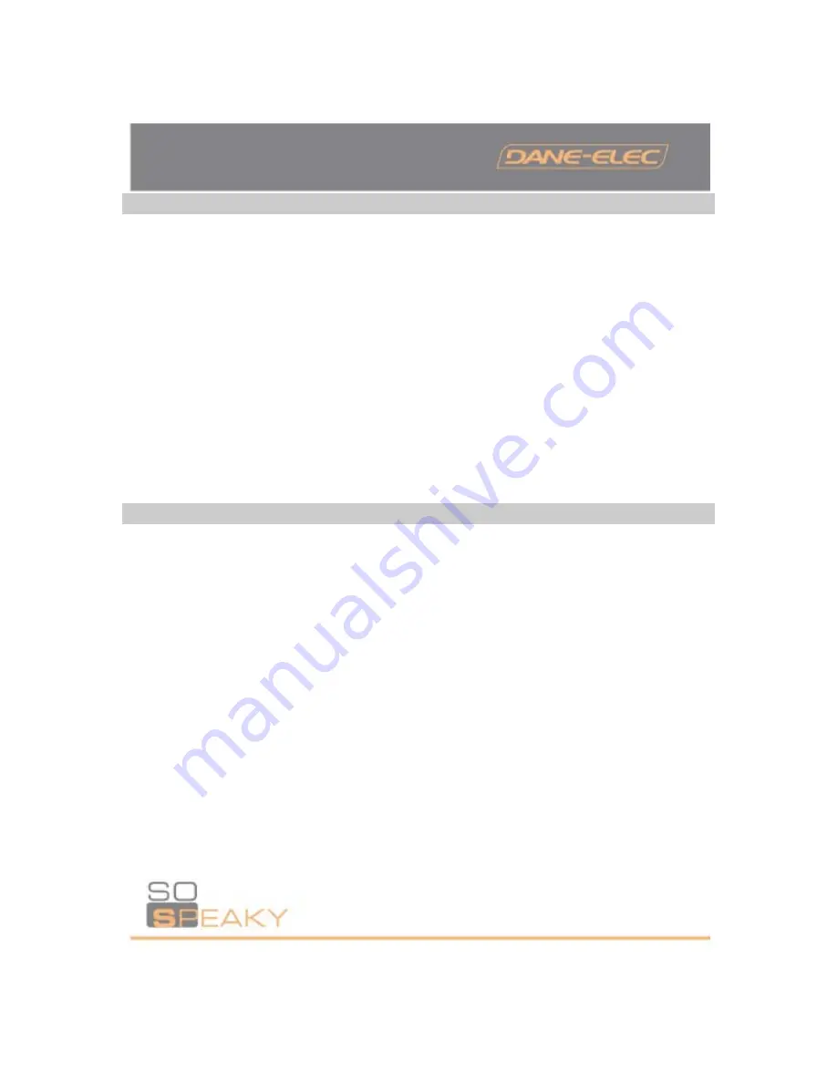 DANE-ELEC SO SPEAKY - Manual Download Page 4