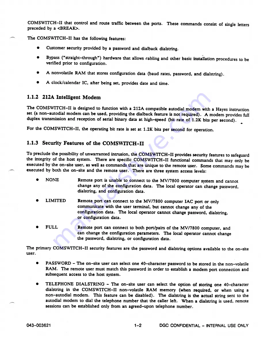 Data General Service 8883 Скачать руководство пользователя страница 12