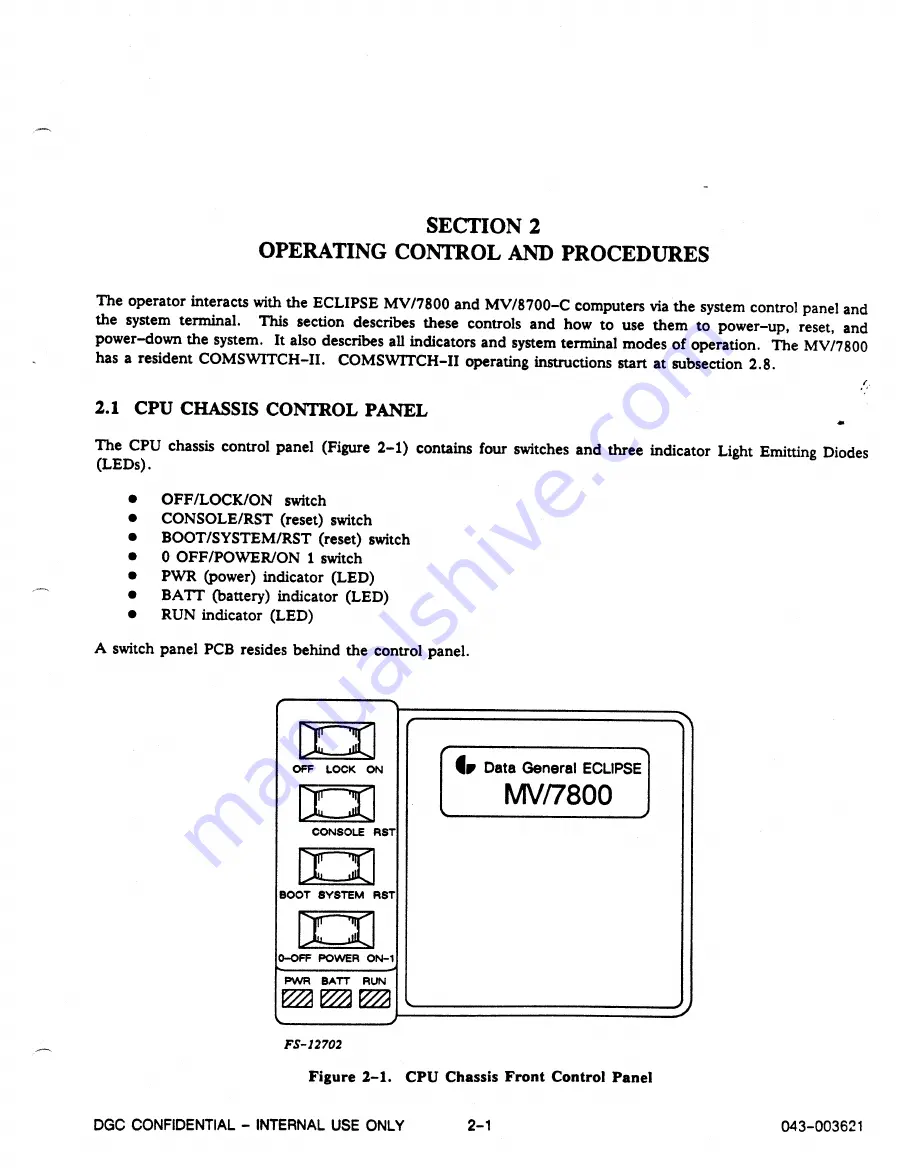 Data General Service 8883 Product Information Package Download Page 25