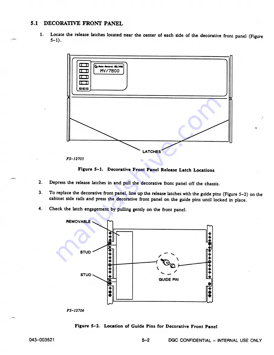 Data General Service 8883 Product Information Package Download Page 102