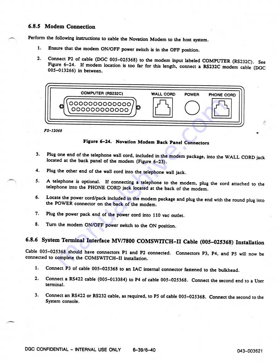 Data General Service 8883 Скачать руководство пользователя страница 167