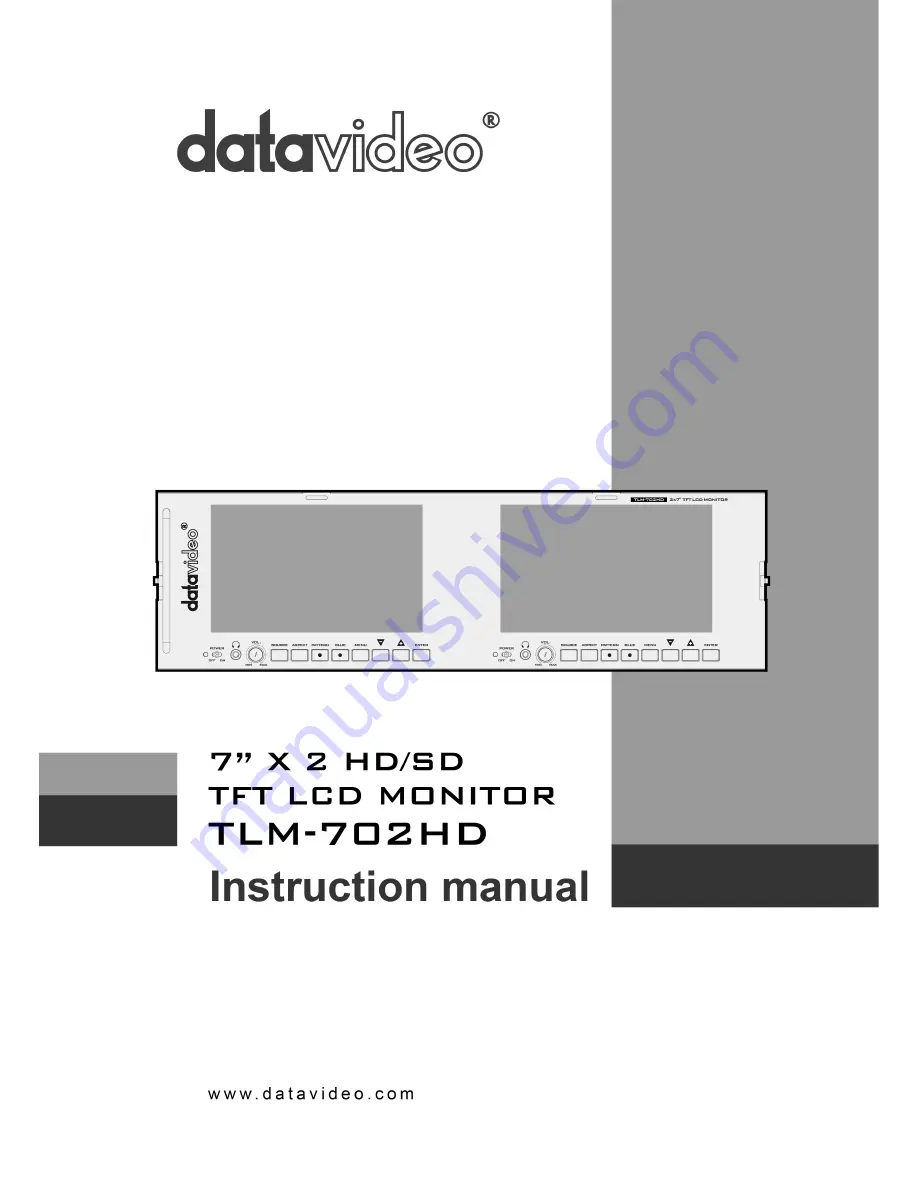 Data Video TLM-702HD Скачать руководство пользователя страница 1