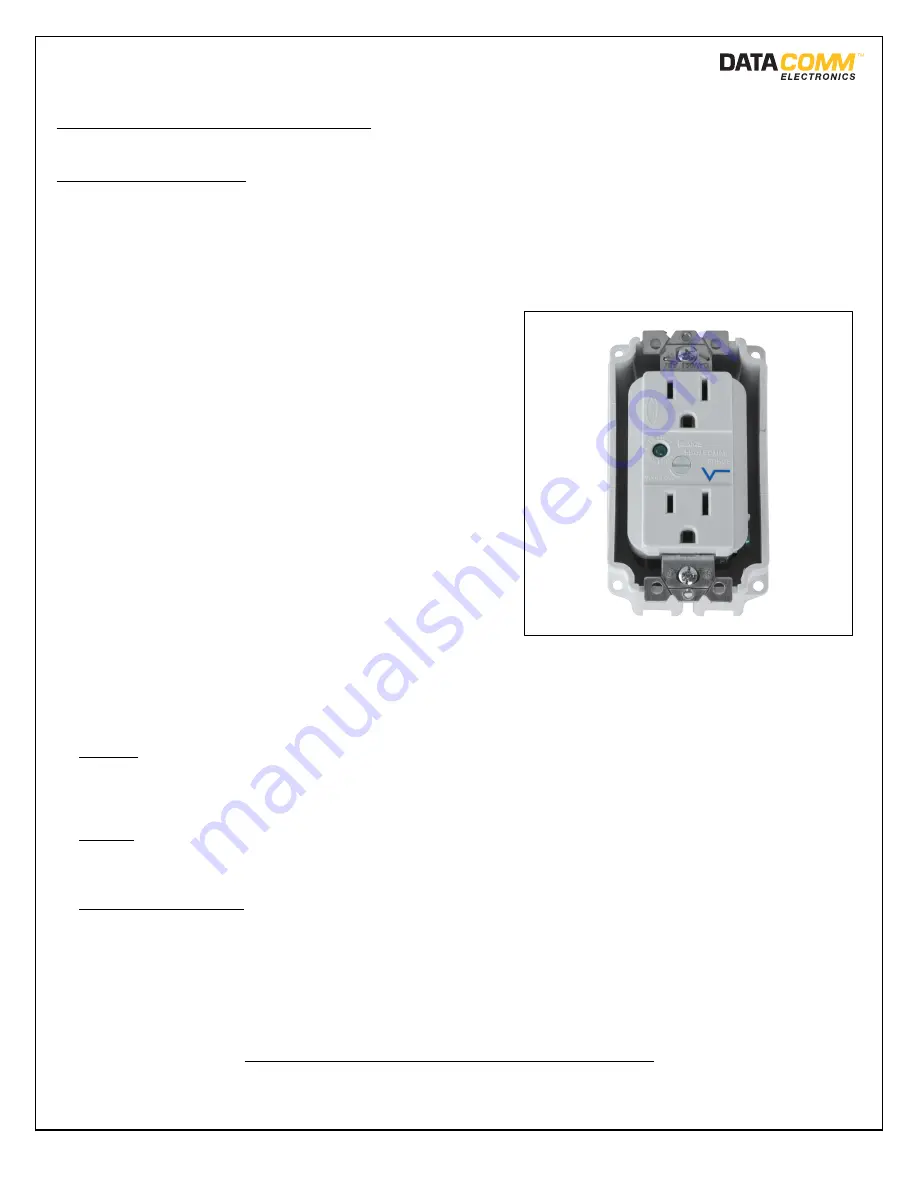 DataComm Electronics 45-0041-WH Instruction/Installation Sheet Download Page 2