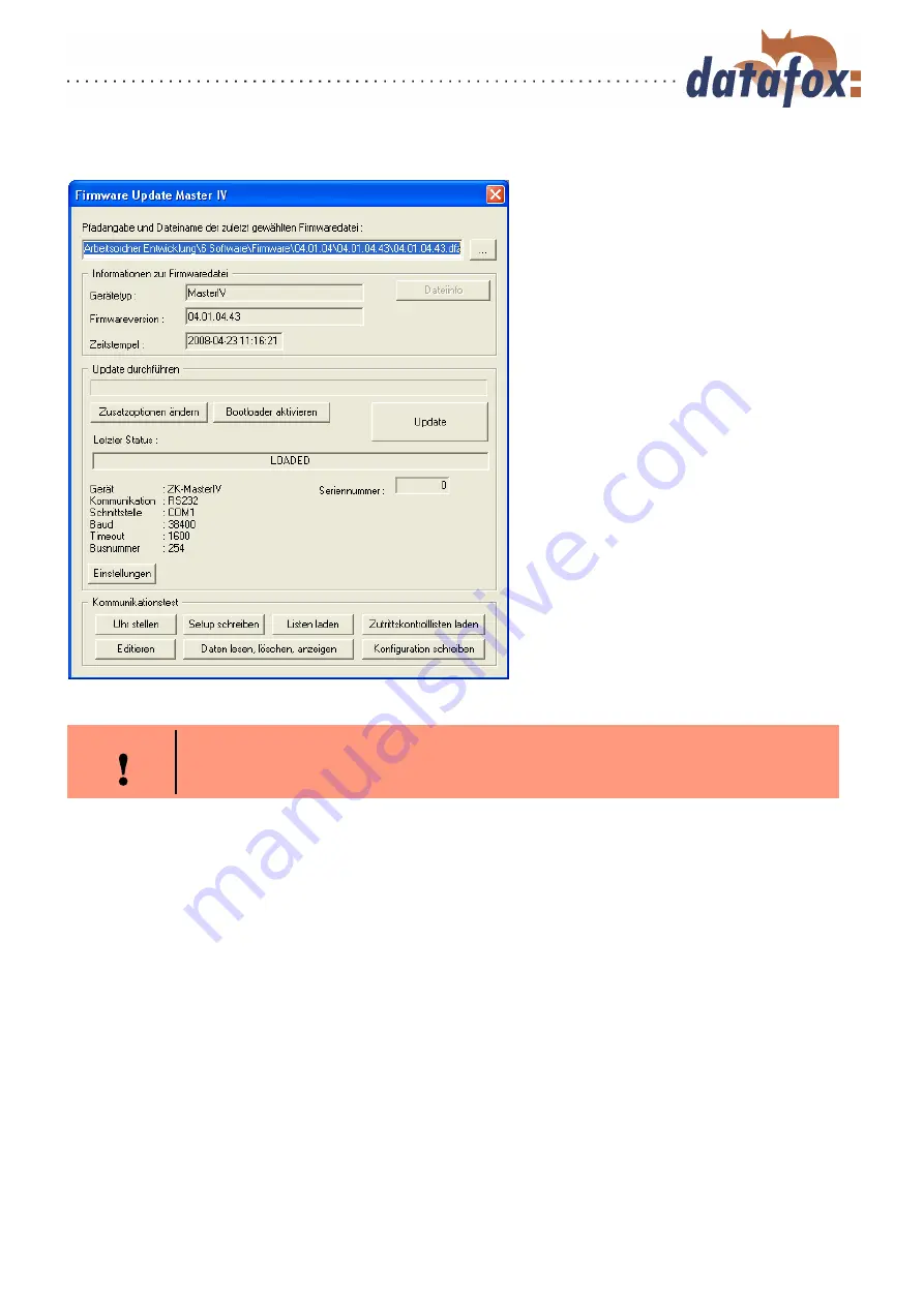 Datafox ZK-MasterIV Manual Download Page 98