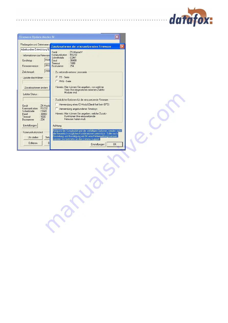 Datafox ZK-MasterIV Manual Download Page 99