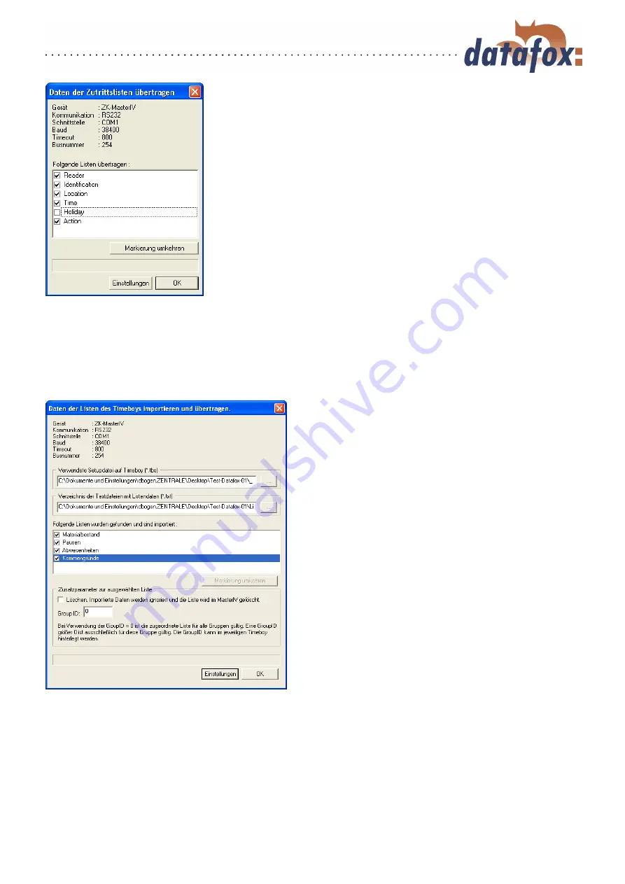 Datafox ZK-MasterIV Manual Download Page 106