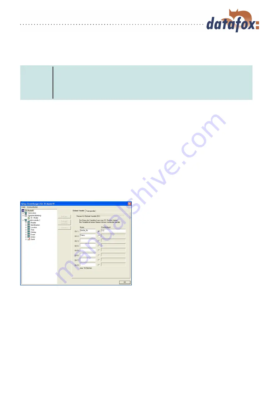 Datafox ZK-MasterIV Manual Download Page 122