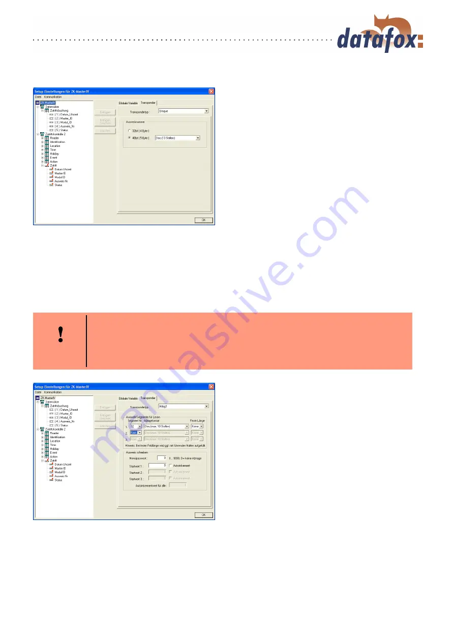 Datafox ZK-MasterIV Manual Download Page 126