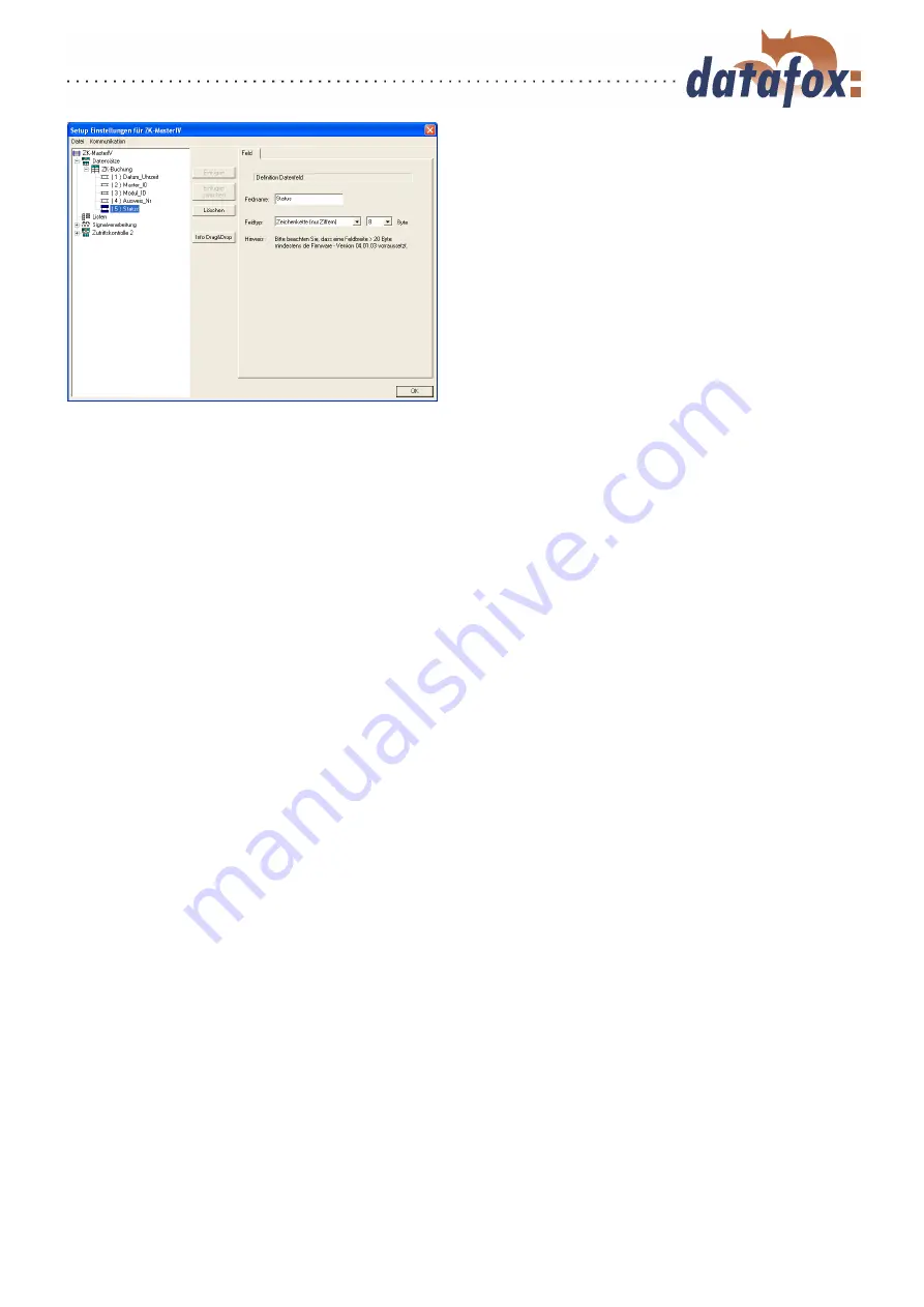 Datafox ZK-MasterIV Manual Download Page 153