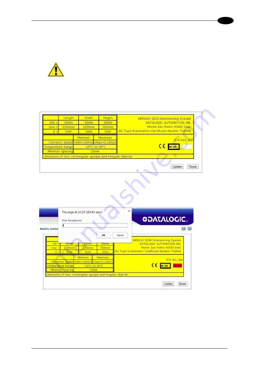 Datalogic DM3610 Reference Manual Download Page 103