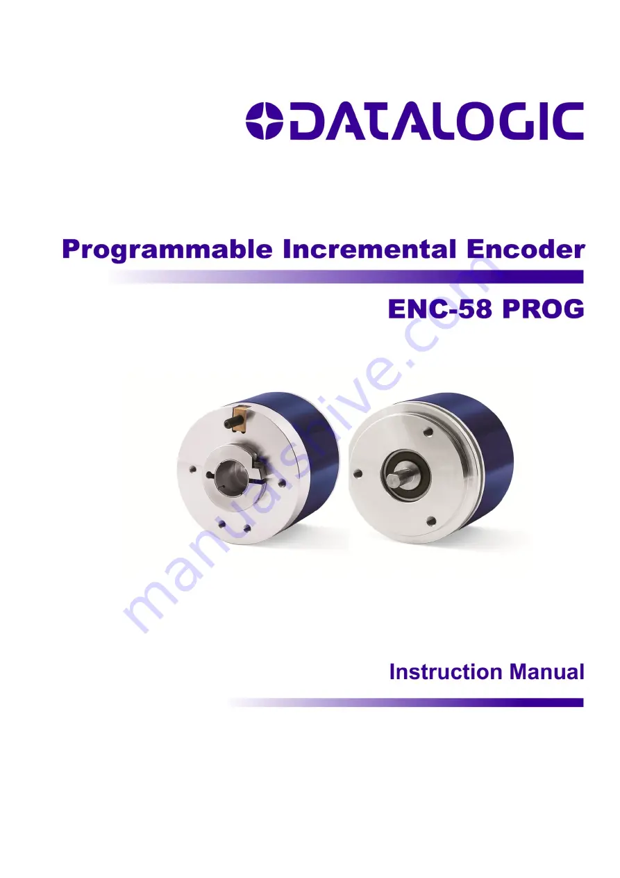 Datalogic ENC-58 PROG Instruction Manual Download Page 1