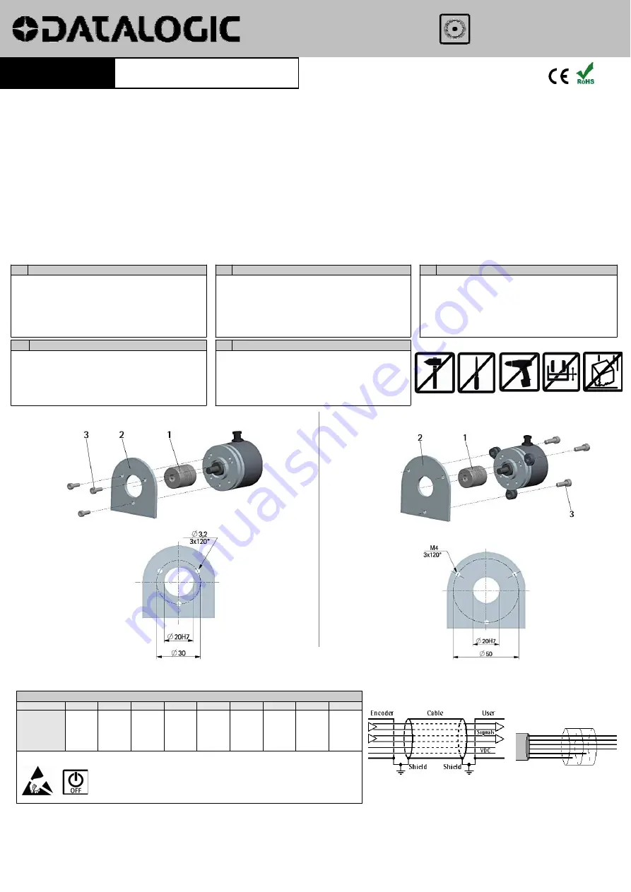 Datalogic ENC41-S06 Series Mounting Instructions Download Page 1