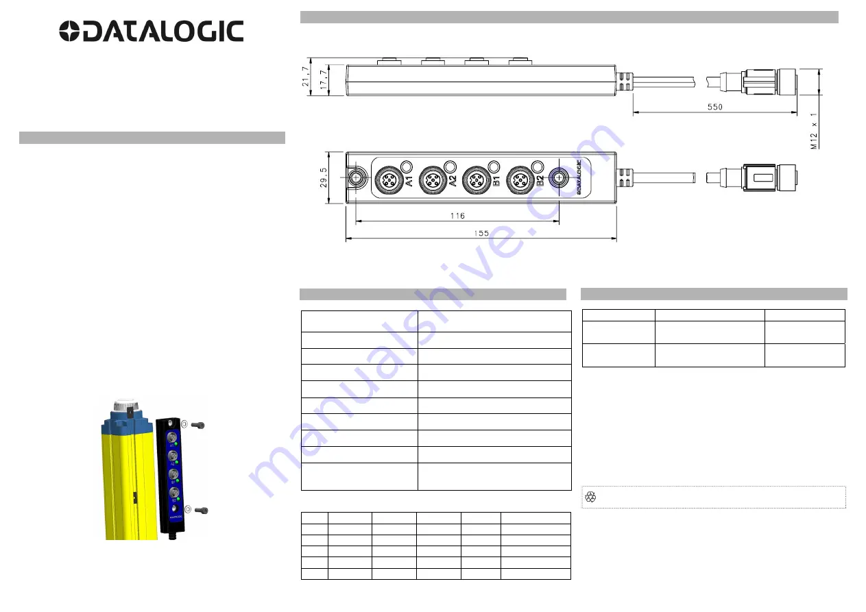 Datalogic SG-M Скачать руководство пользователя страница 2