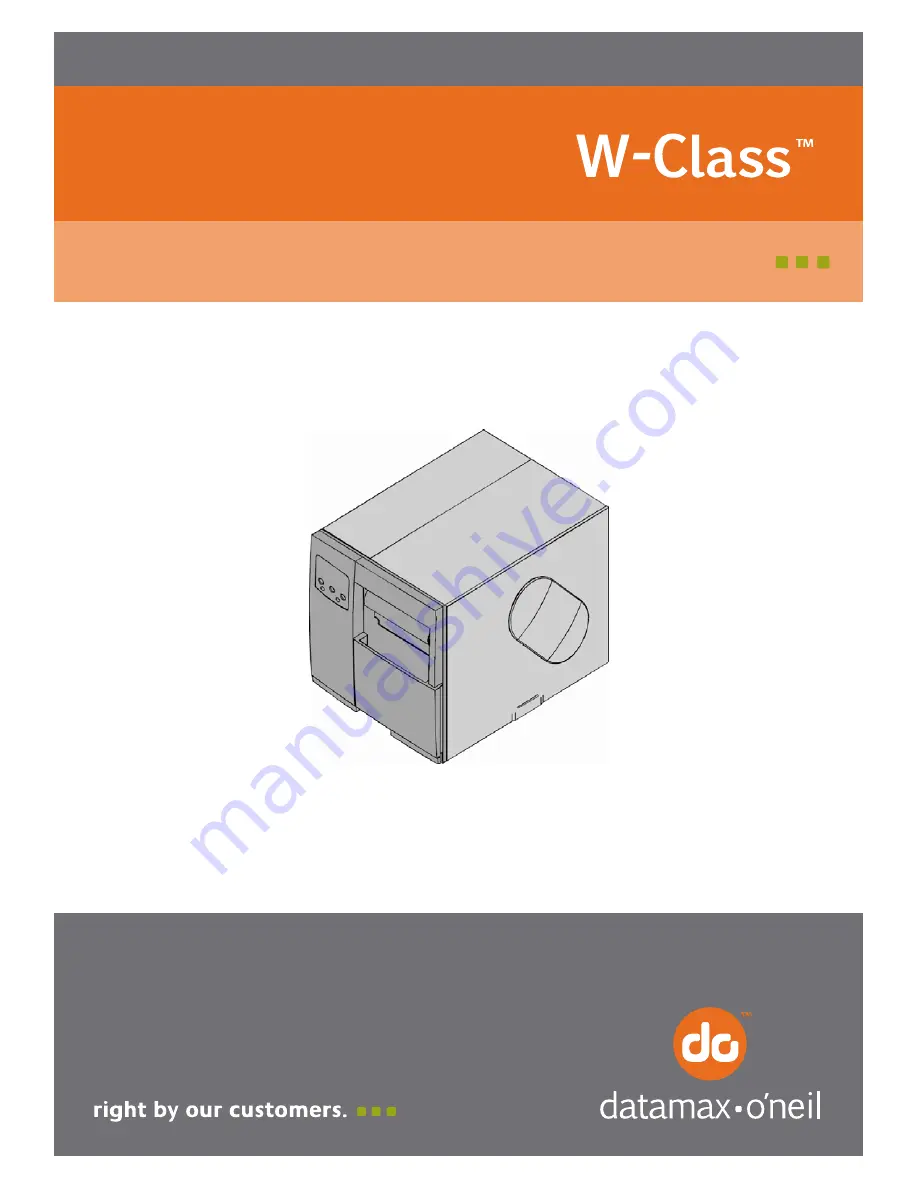 Datamax W-Class Maintenance Manual Download Page 1