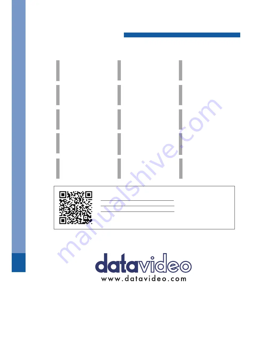 Datavideo CCU-100J Скачать руководство пользователя страница 20