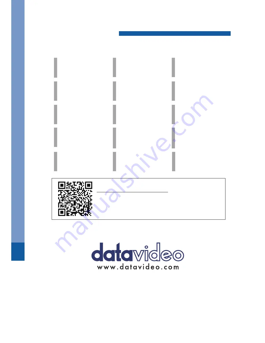 Datavideo MCU-100P Instruction Manual Download Page 22