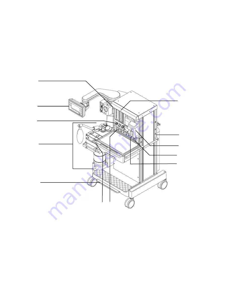 Datex-Ohmeda 2 Vap. Trolley Operation Manual Download Page 16