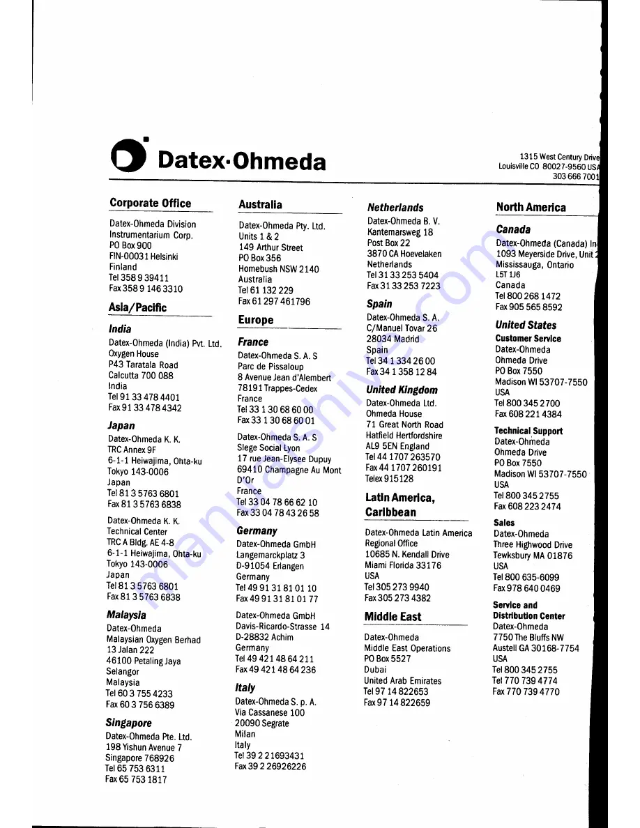 Datex-Ohmeda 3770 Service Manual Download Page 73