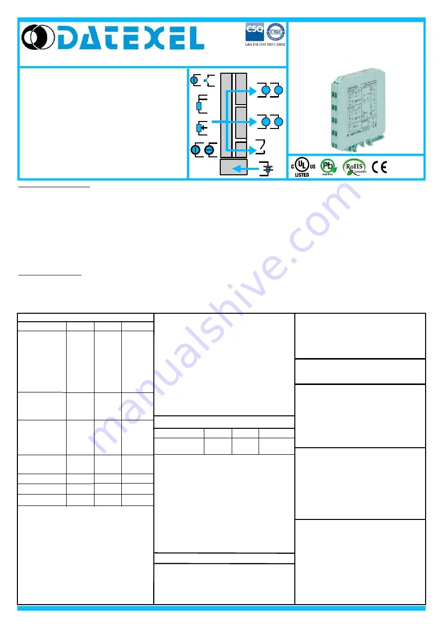 Datexel DAT 4530 Manual Download Page 1