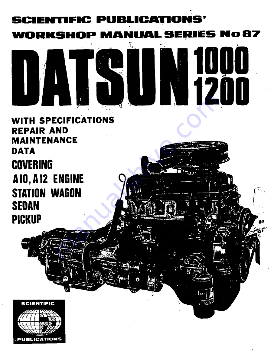 Datsun 1000 Скачать руководство пользователя страница 1