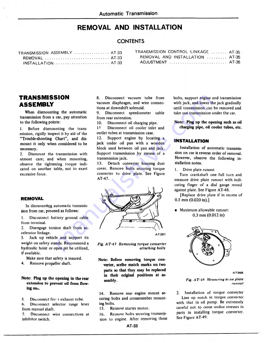 Datsun 1977 280Z Service Manual Download Page 298