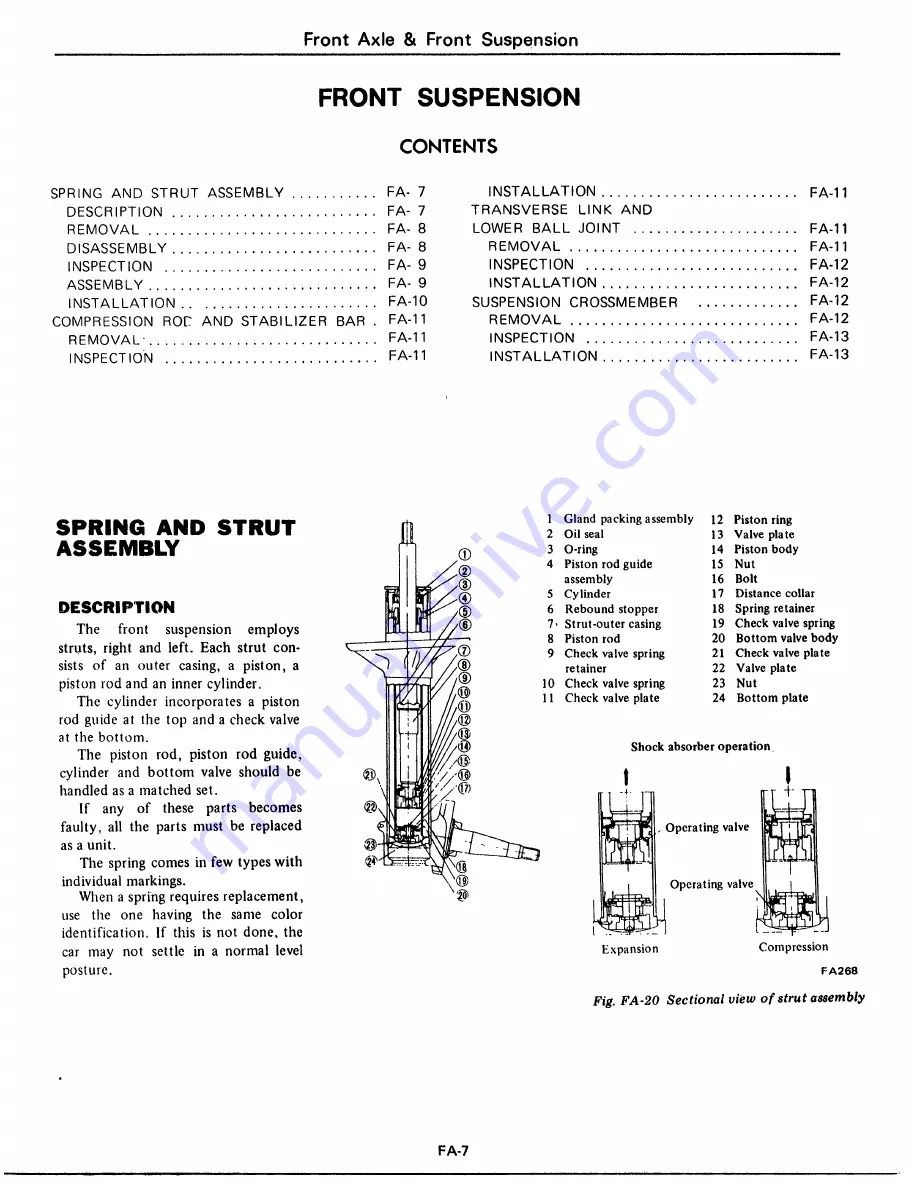 Datsun 1977 280Z Service Manual Download Page 370