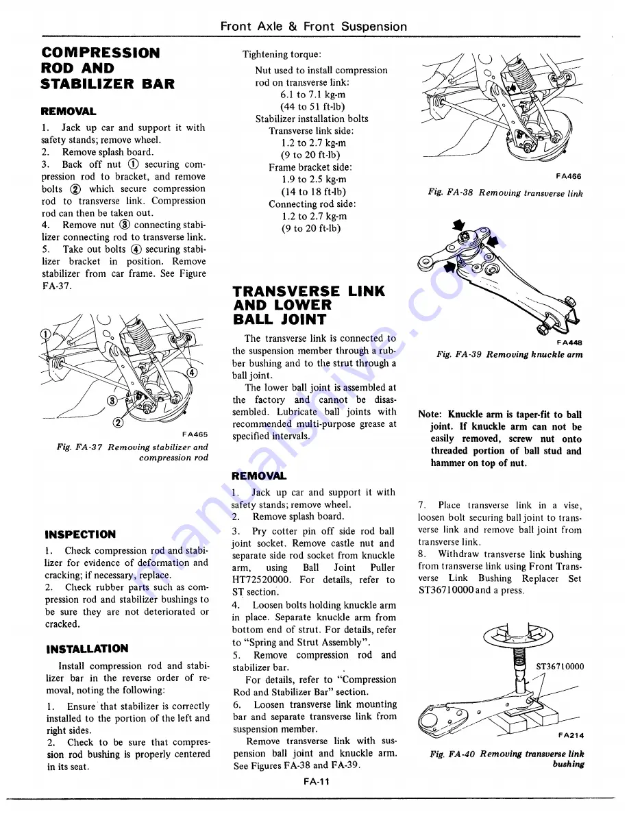 Datsun 1977 280Z Service Manual Download Page 374