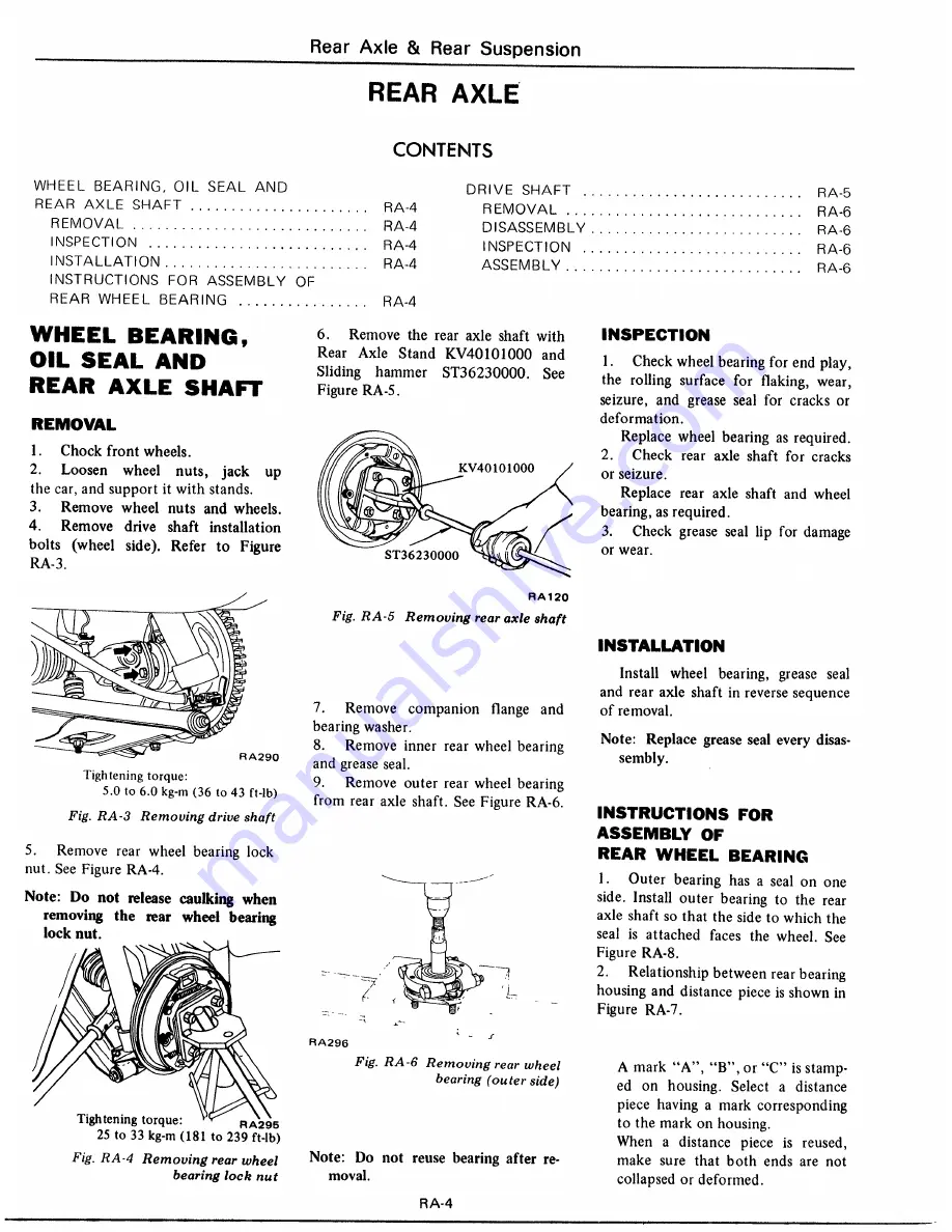 Datsun 1977 280Z Service Manual Download Page 387