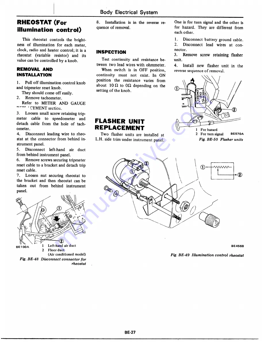 Datsun 1977 280Z Service Manual Download Page 523