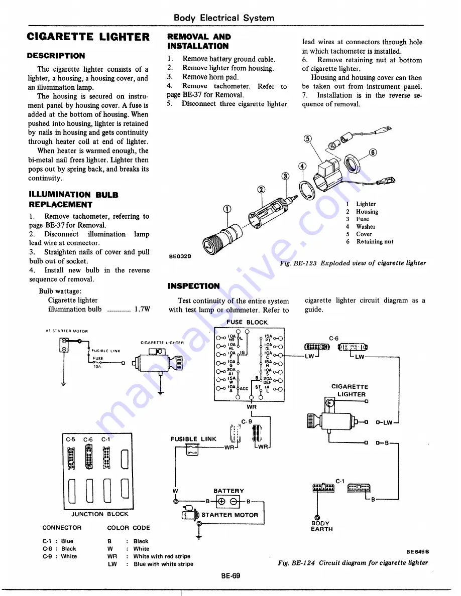 Datsun 1977 280Z Service Manual Download Page 565