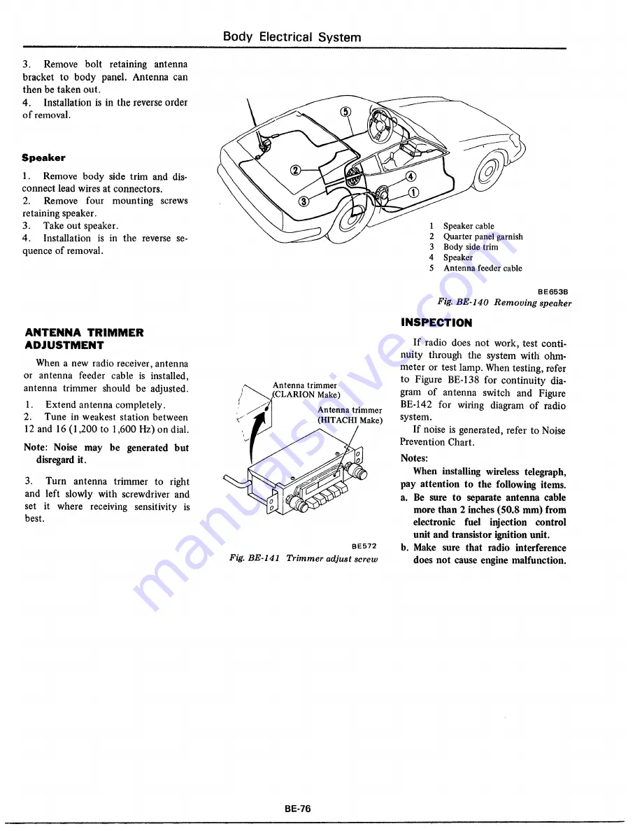 Datsun 1977 280Z Service Manual Download Page 572