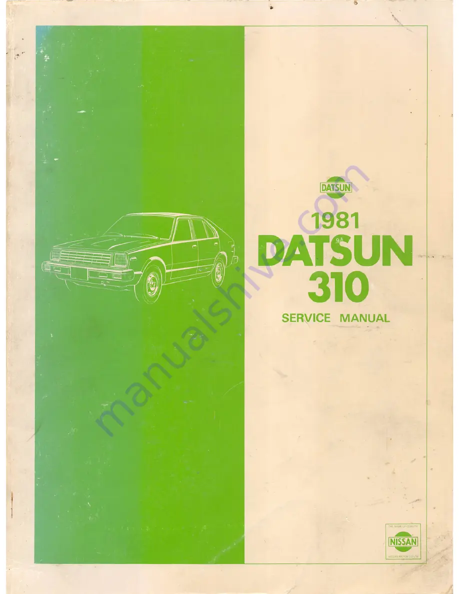 Datsun 1981 310 Скачать руководство пользователя страница 1