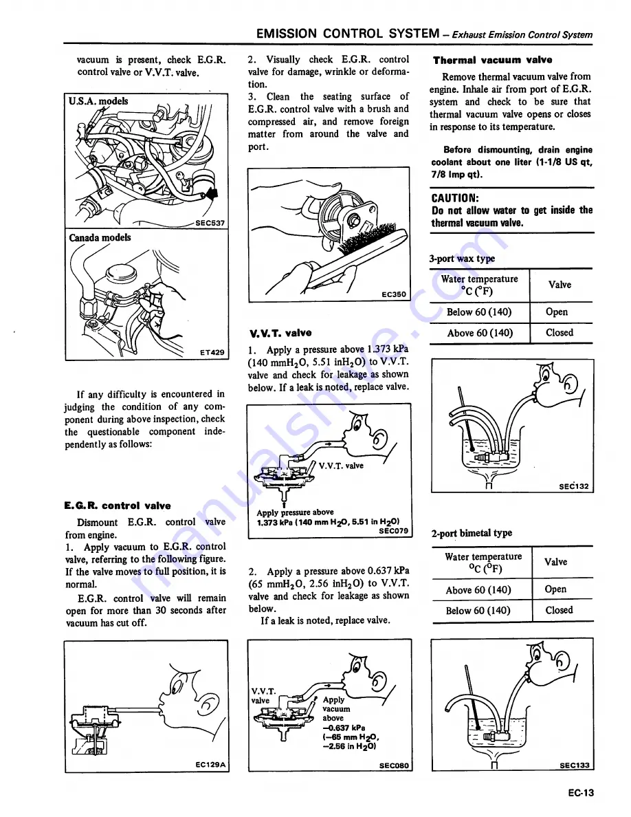 Datsun 1981 310 Service Manual Download Page 124