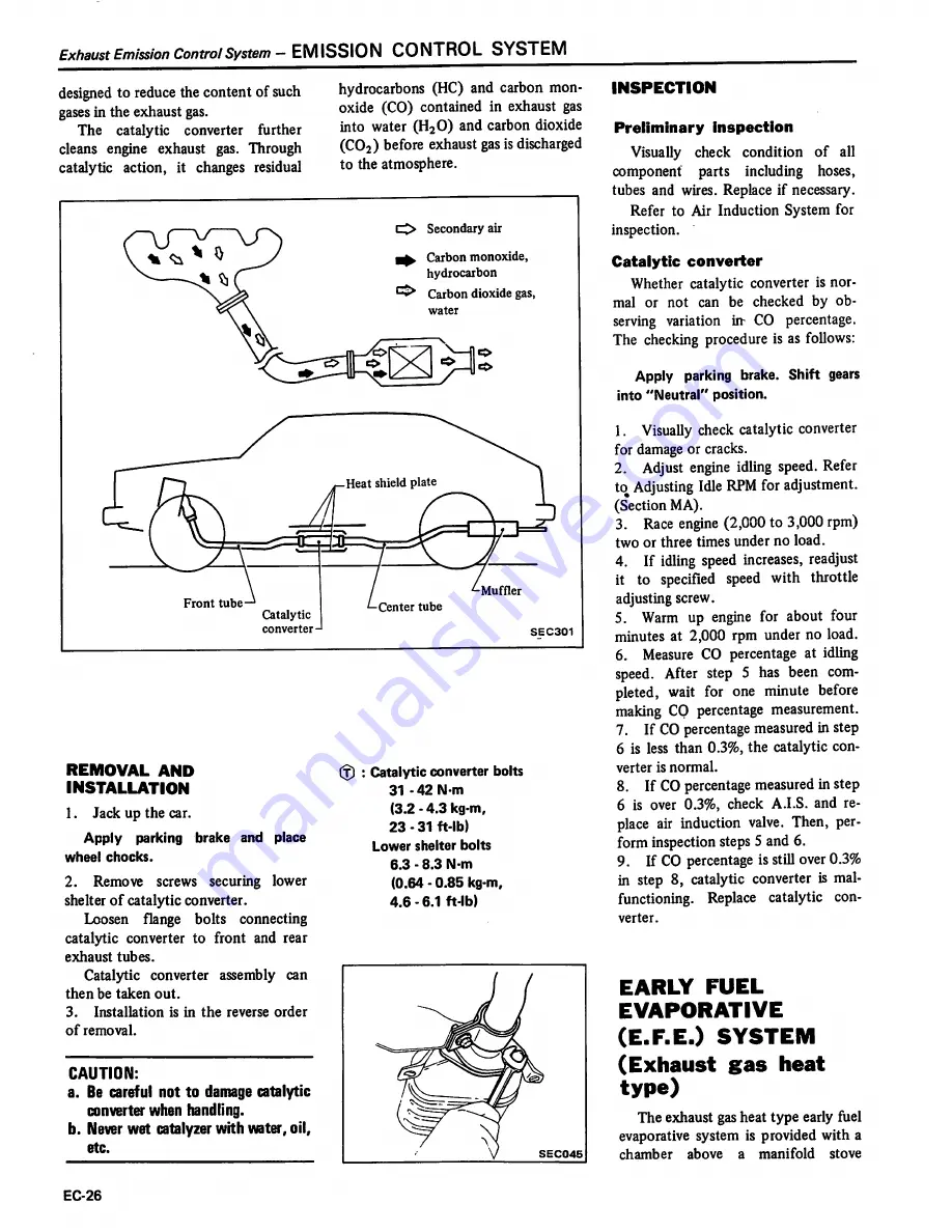 Datsun 1981 310 Service Manual Download Page 137