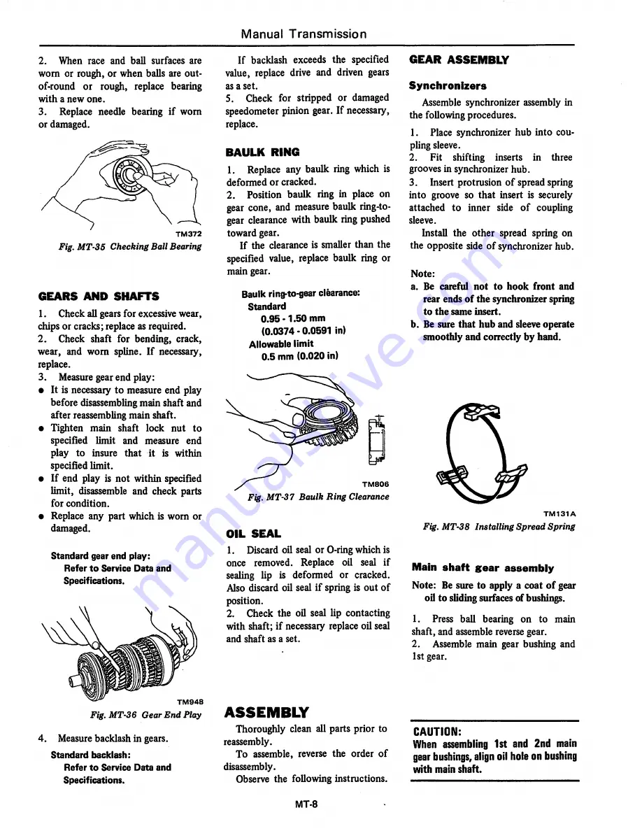 Datsun 1981 310 Service Manual Download Page 178