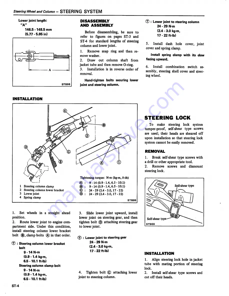 Datsun 1981 310 Service Manual Download Page 250