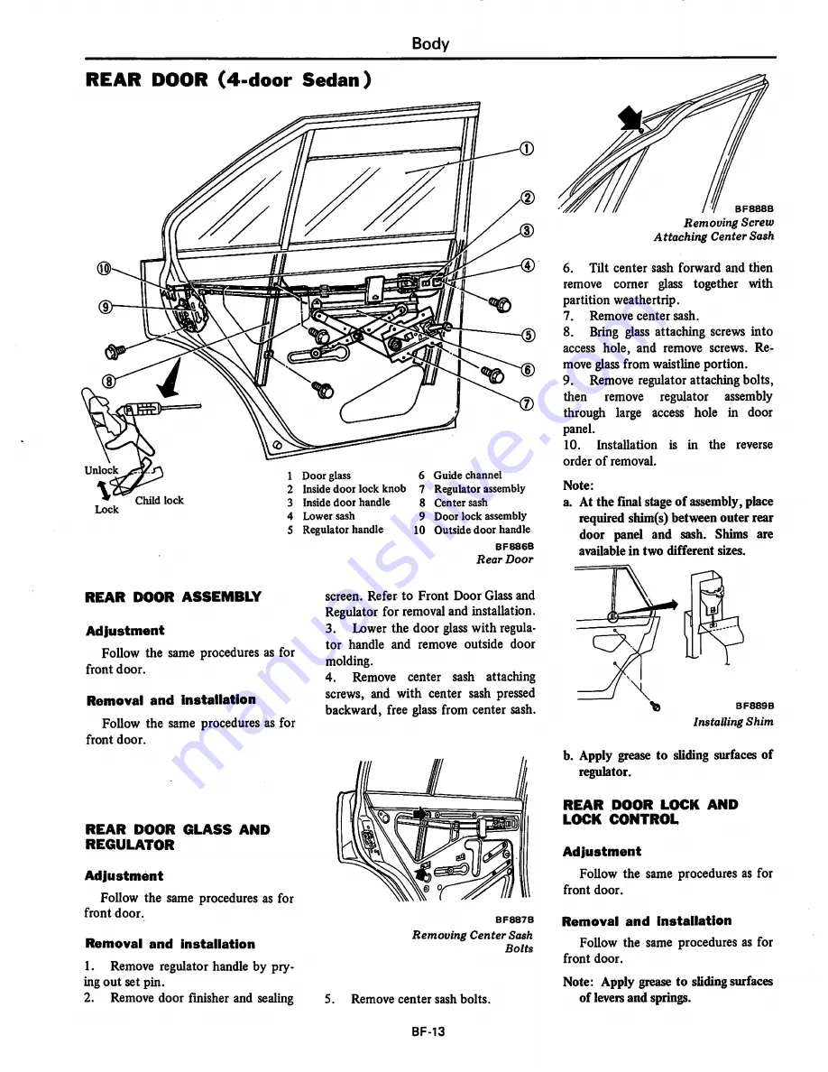 Datsun 1981 310 Service Manual Download Page 289