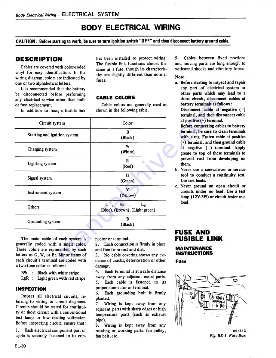 Datsun 1981 310 Service Manual Download Page 389