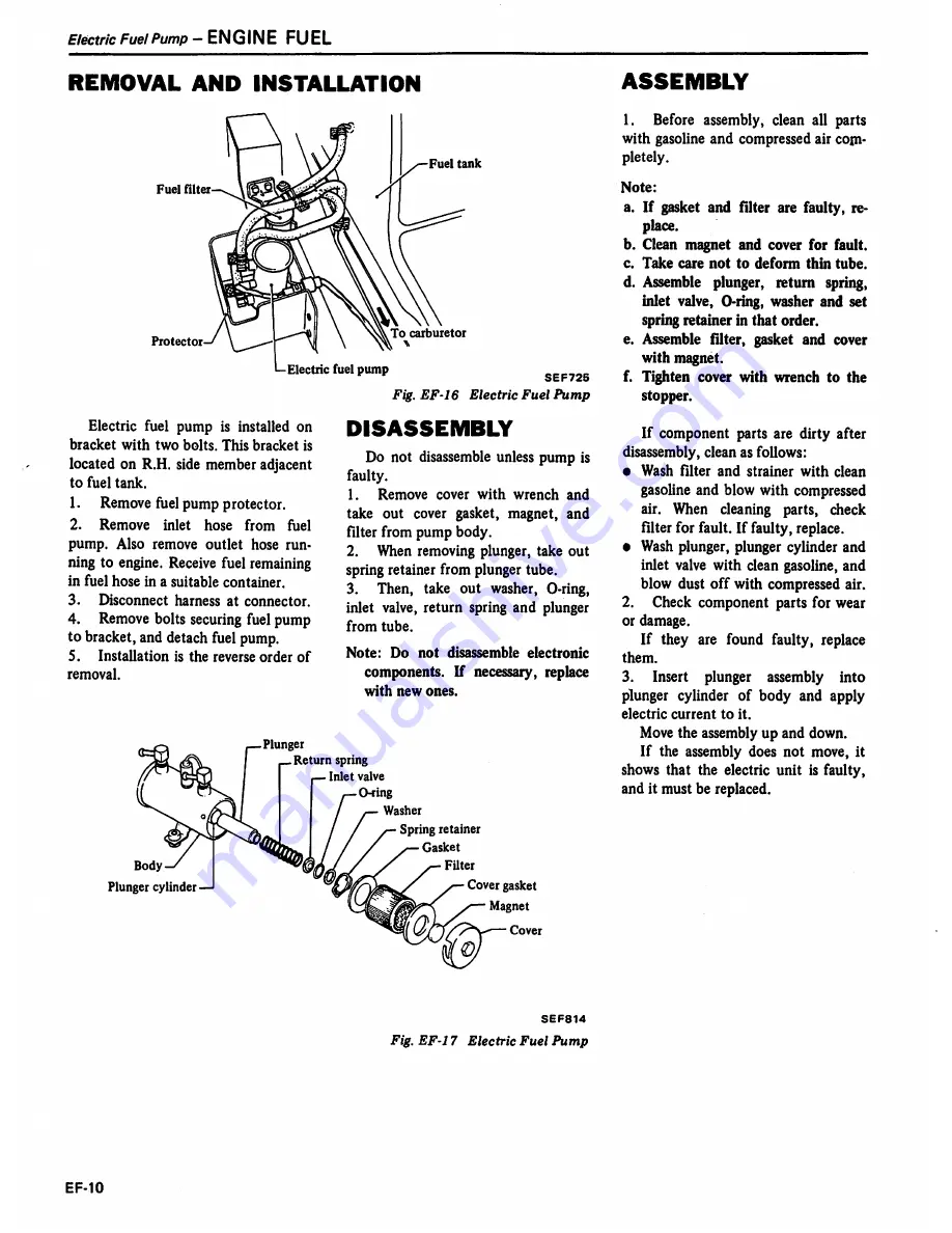 Datsun 1981 Pick-Up Service Manual Download Page 99