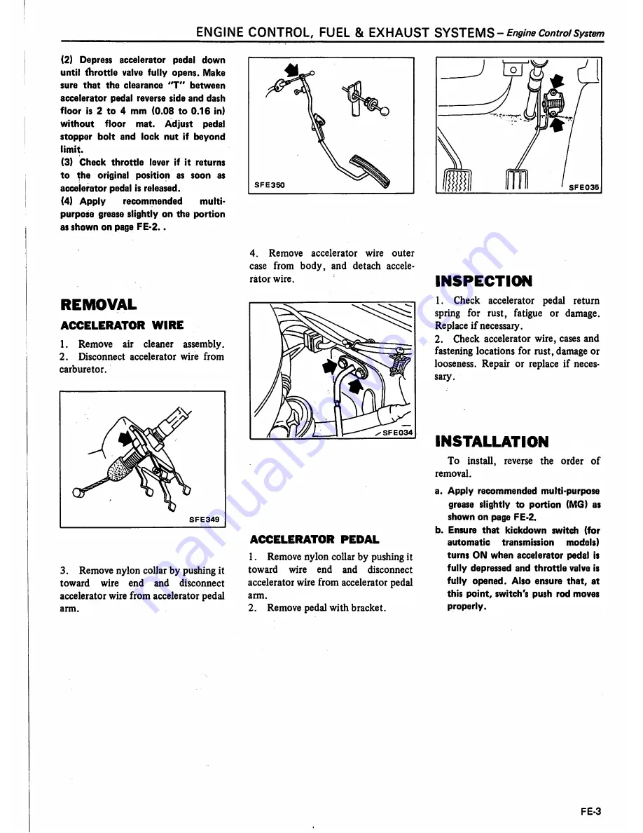 Datsun 1981 Pick-Up Service Manual Download Page 154