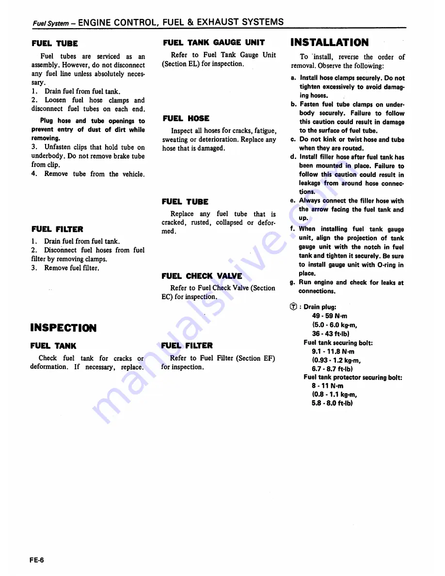 Datsun 1981 Pick-Up Service Manual Download Page 157