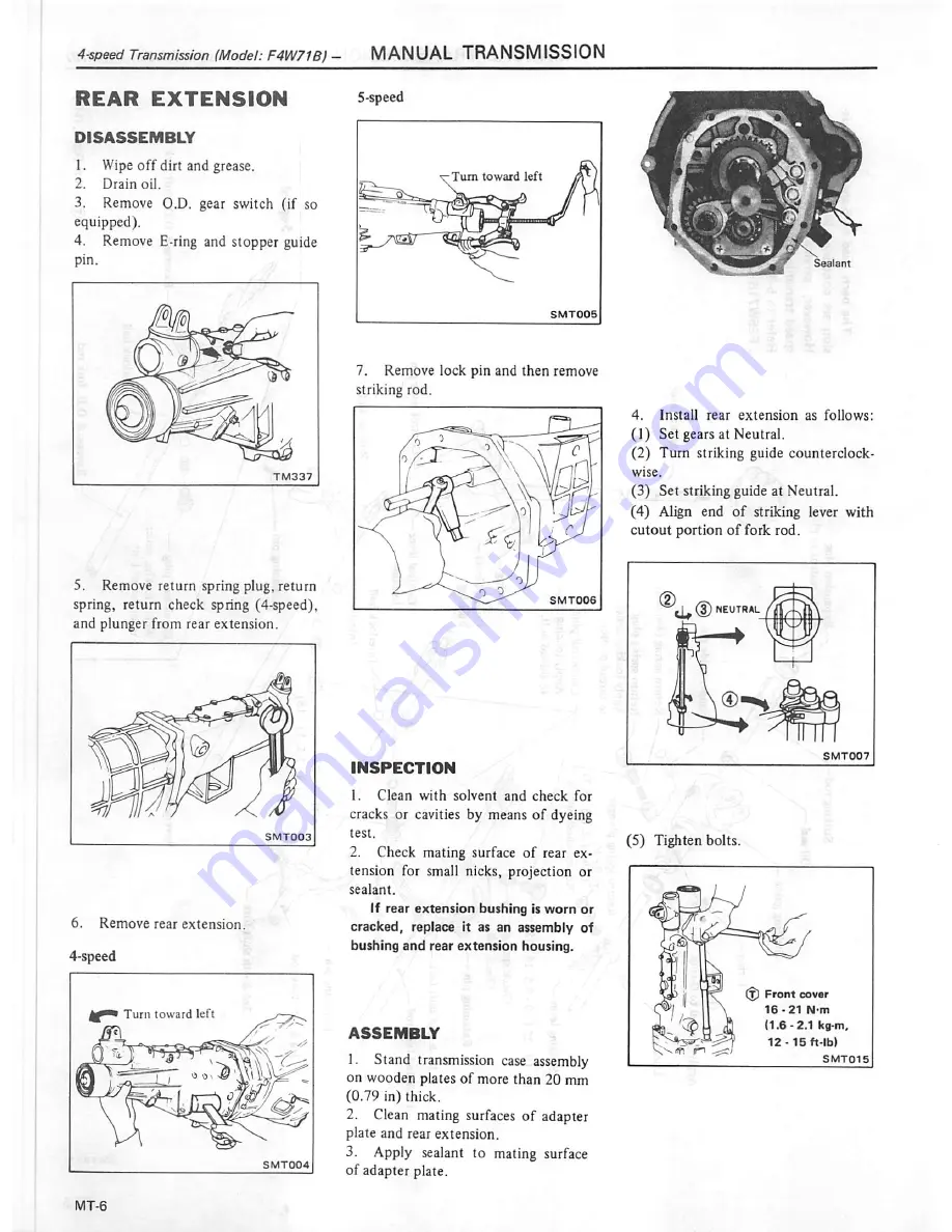 Datsun 1981 Pick-Up Service Manual Download Page 181