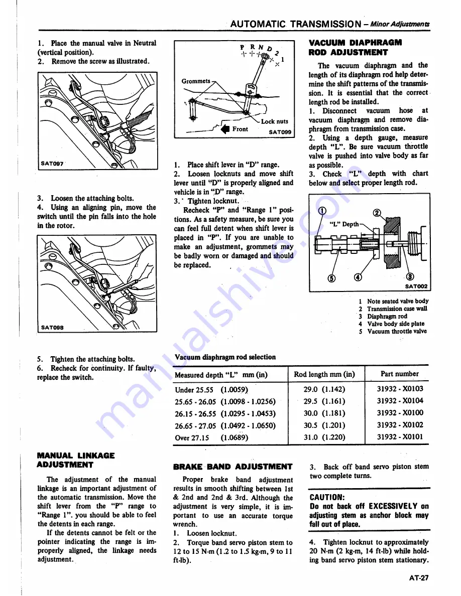 Datsun 1981 Pick-Up Service Manual Download Page 230