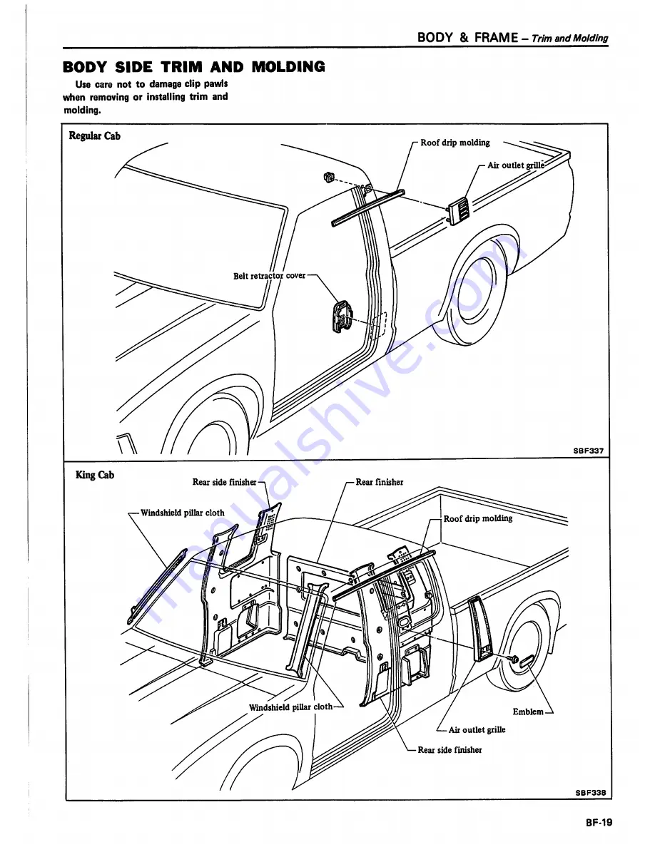 Datsun 1981 Pick-Up Service Manual Download Page 422