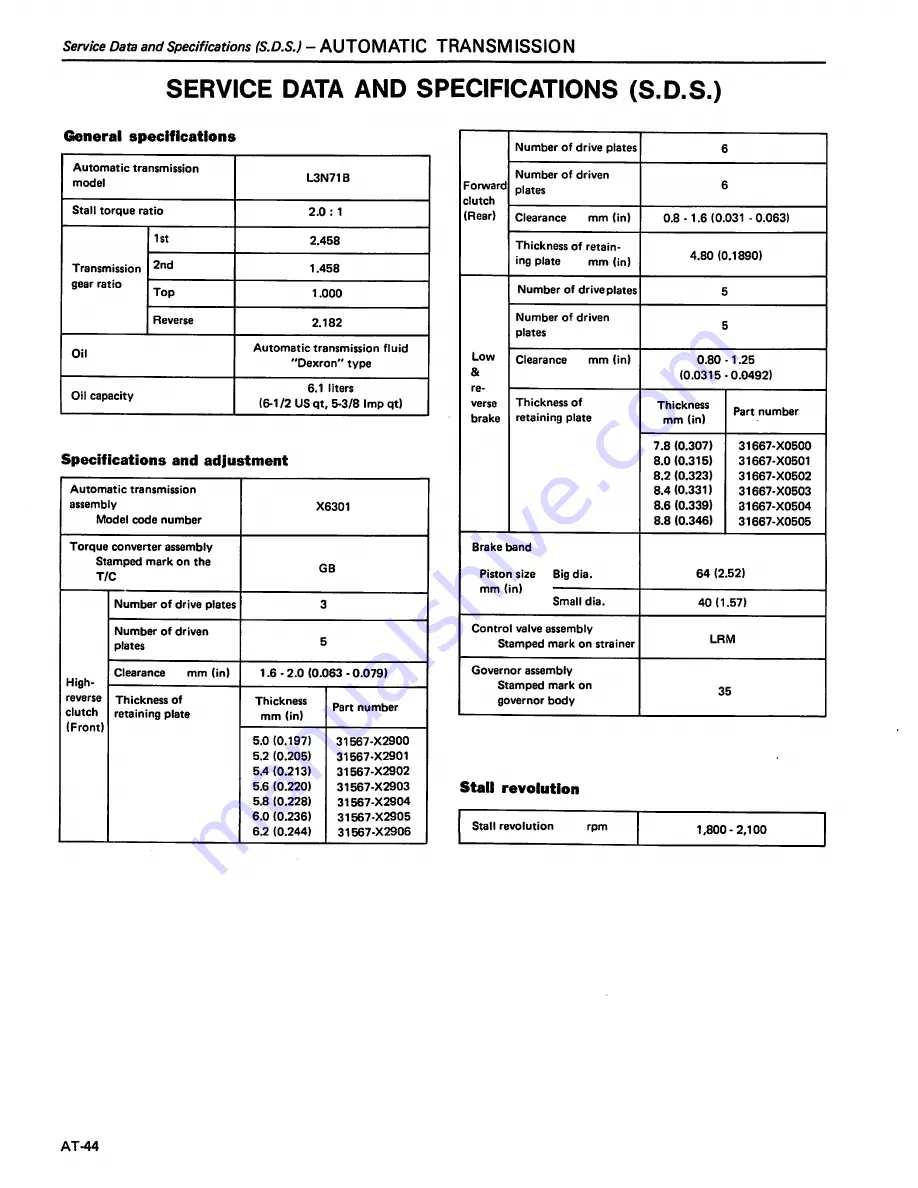 Datsun 200SX Service Manual Download Page 248