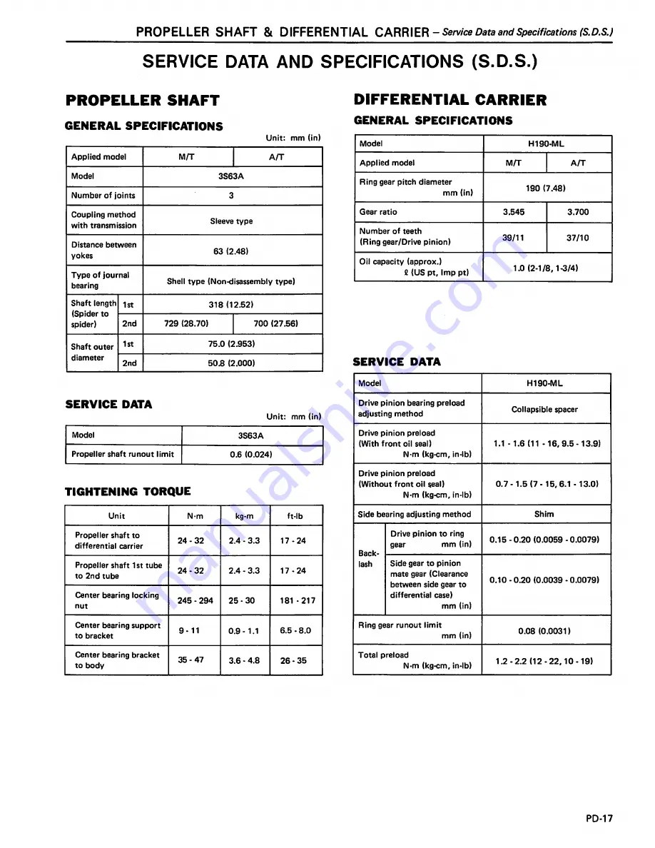 Datsun 200SX Service Manual Download Page 267